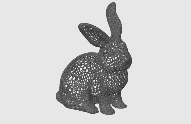 voronoi tavşan yeniden karıştırılmış by t pcs oyuncaklar oyunlar karakterler dekorasyon sanat ev paskalya modern baskı yazdırılabilir desen 3d print model - Mito3D