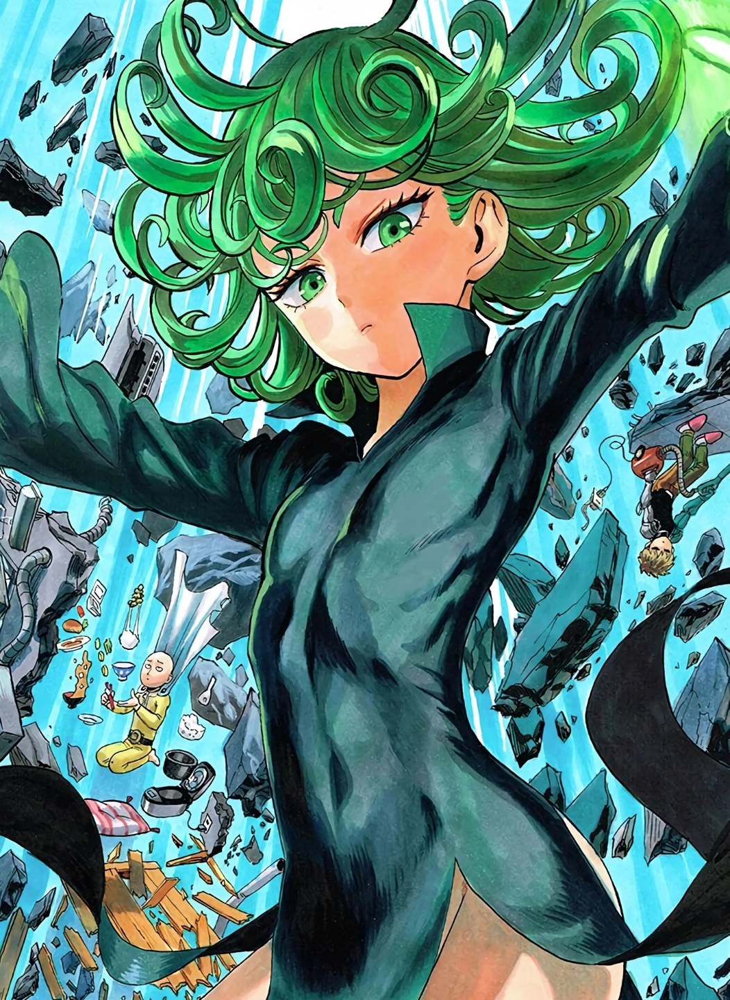 tatsumaki tornado one punch man - hueforge by mikeyriot171 art 2d hue forge anime 3D print model - Mito3D