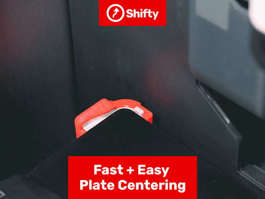 shifty - build plate guide by jdjdjd 3d printer accessories x1c p1s p1p buildplate fast easy 3d print model - Mito3D