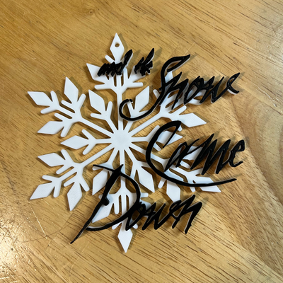 snow ornamento remezclado by emily landín casa decoración copo nieve personalizado 3d print model - Mito3D