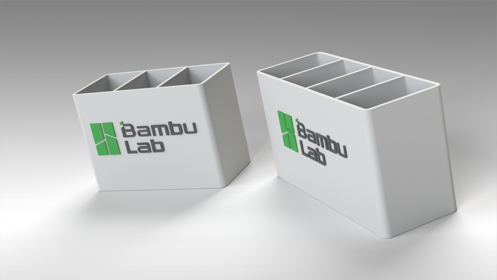 compartimiento herramientas lapices conjunto of 2 by 3d impresión maestros cubo impresora accesorios lápiz soporte bambu a1 multi multicolor 3d print model - Mito3D