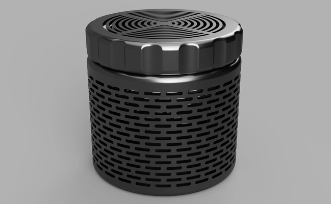 silica gel spool container by fathomkat 3d printer accessories box screw caps cap dry fillament 3d print model - Mito3D
