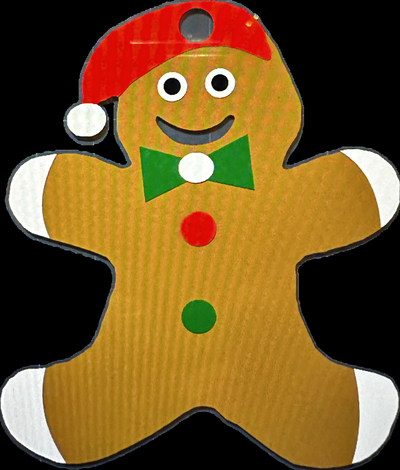 ginger bread man by upnorth cad design household festivities genger ornament hanger tree christmas 3d print model - Mito3D