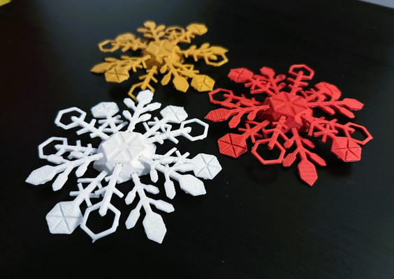 snowflakes christmas tree ornament kit remixed by ariox3d household festivities xmas xmasdecorations decoration winter snow snowflake chrismas 3d print model - Mito3D