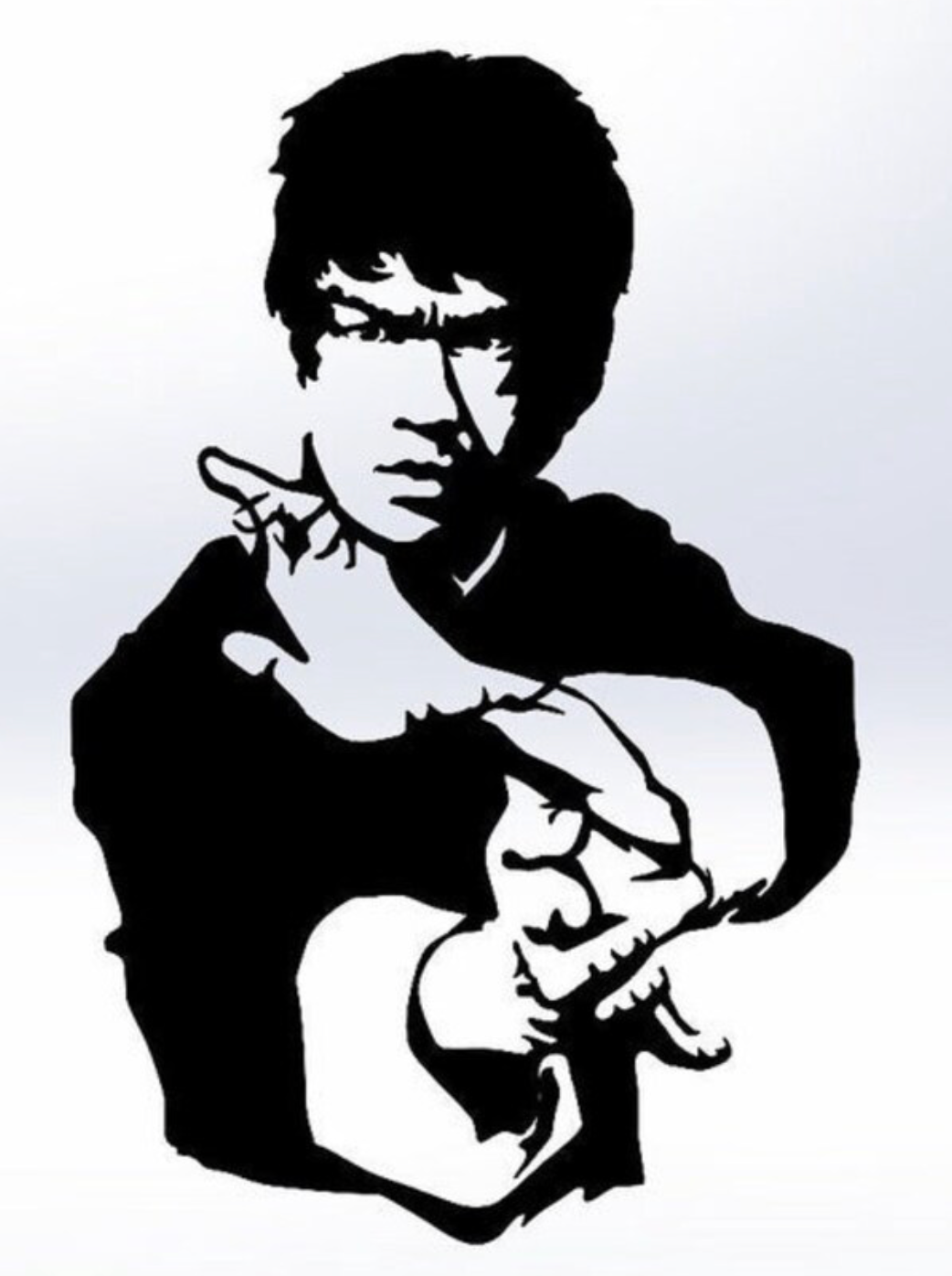 bruce lee ışık kutu by jj3d baskılar sanat işaretler logolar 3D print model - Mito3D