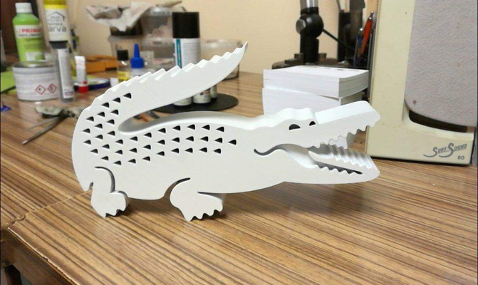 lacoste croc logo by attv85 arte segni loghi coccodrillo 3d print model - Mito3D