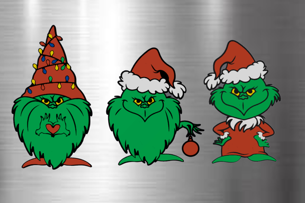 grinch gnomo ímãs by a13thnightmare casa decoração magnético natal papai noel 3d print model - Mito3D