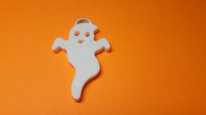 amigáveis fantasma chaveiro by projeto laboratório 3d arte 2d bruxas impressão rápida ender3 2023 halloween2023 3d print model - Mito3D