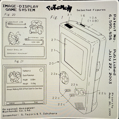 game boy pokémon patente arte by criarlab 3d 2d nintendo 3d print model - Mito3D