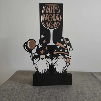 mutlu yıl cüceler masa süs by tatmin edici ev halkı şenlikler parti dekorasyon festival yeni parti dekoru 2d sanat 2024 yılın havva dekor dekorasyonu yarışma 3d print model - Mito3D