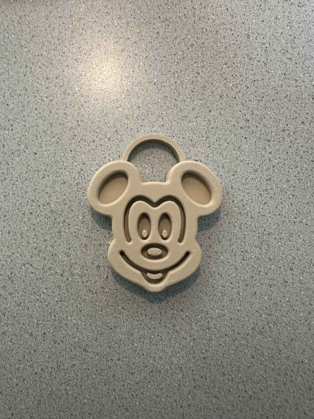 mickey waffle ornament zipper pull by 3d imagineer art 2d mouse ears disney world disneyland christmas holiday backpack cruise 3D print model - Mito3D