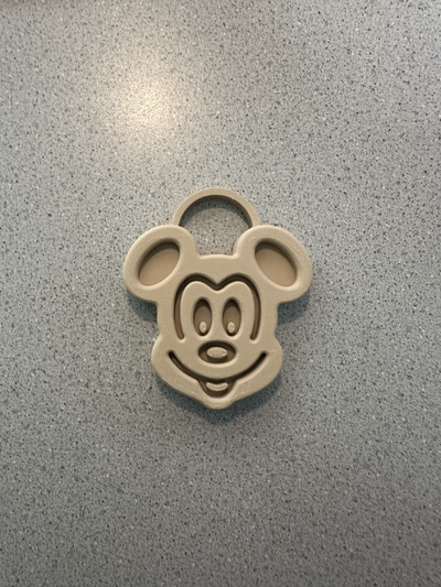 mickey waffle ornament zipper pull by 3d imagineer art 2d mouse ears disney world disneyland christmas holiday backpack cruise 3d print model - Mito3D
