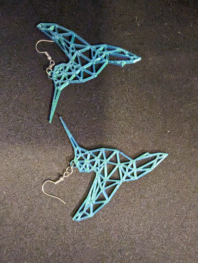 kolibri ohrringe by dominik h fashion earrings 3d print model - Mito3D