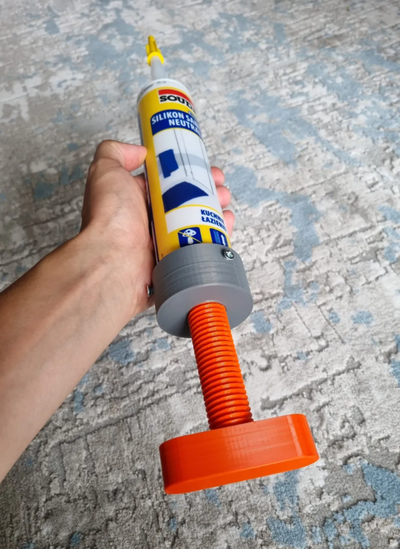 caulk gun - silicone glue dispenser by dachu02 tools hand 3d print model - Mito3D