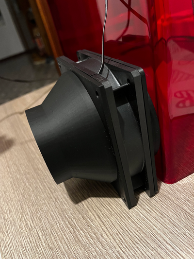 elegoo saturn 2 vent port to 120mm fan by johnrocks 3d printer parts ventilation 120mmfan 3d print model - Mito3D