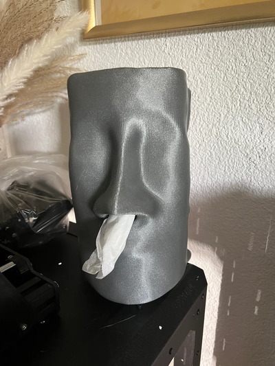 moai taschentuch fazzoletto bambu laboratorio kompatibel by vitaprint 3d arte modelli 3d print model - Mito3D