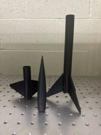 estrella negra cohete by eric educación ingenieria vuelo doble etapa modelo 3d print model - Mito3D