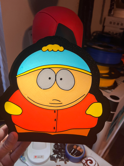 cartman southpark led lamp by codyinbody3 toys & games characters cartoon character light lightbox 3d print model - Mito3D