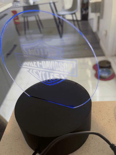 akrilik panel led disk şablon by tommy tabanca sanat işaretler logolar kulp destek fincan 3d print model - Mito3D