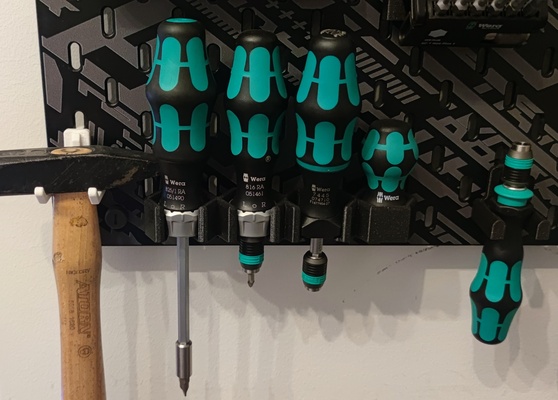 skadis kulp destek wera tornavida bitholder by daklasen araçlar organizatörler kanca pegboard cırcır kraftform güdük csdsalzburg ratchetingscrewdriver 3d print model - Mito3D