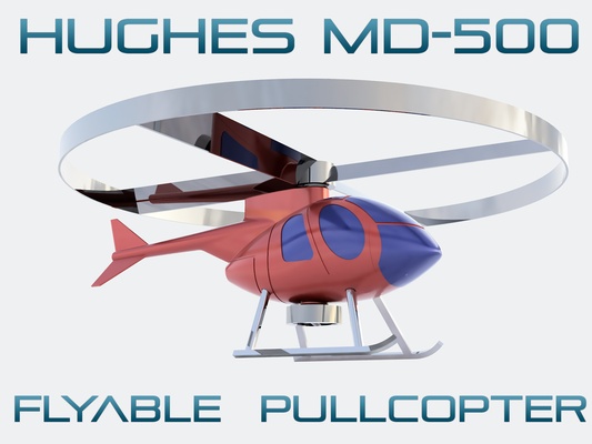 md-500 flyable helicopter by laisch toys & games outdoor toy propeller kids fun aircraft flying spinning copter fly turbo aviation 500 launcher rotor heli pullcopter hughes md500 3d print model - Mito3D