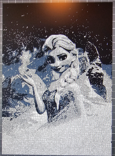 frozen by pipisdp art 2d elsa hueforge carton cartoon 3d print model - Mito3D