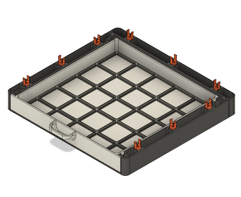 5x5x3u célibataire modulaire grille système grillefinity tiroirs by graffxp outils organisateurs tiroir extensible 3d print model - Mito3D
