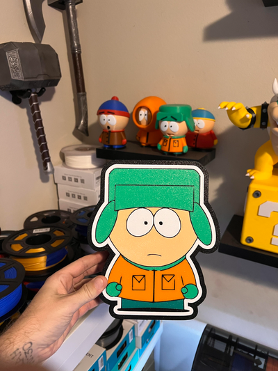 kyle southpark led lamp by codyinbody3 toys & games characters character light lightbox cartoon 3d print model - Mito3D