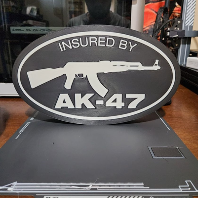 segurado by ak 47 bromigo77 arte sinais logotipos arma fogo caixa luz 3d print model - Mito3D