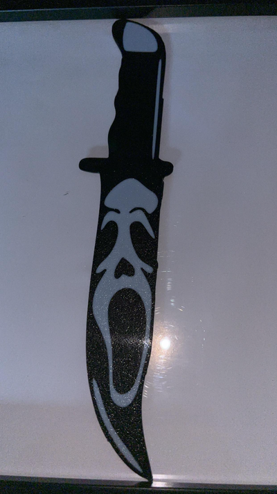 scream knife by smarty art sculptures hallooween movie ghostface screamghostface scary thriller 3d print model - Mito3D