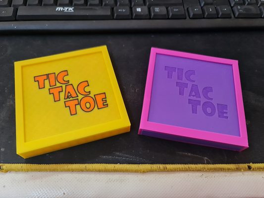3 en ralla tic tac toe portable game by 3d funniest toys & games board 3enralla art p1s 3d print model - Mito3D
