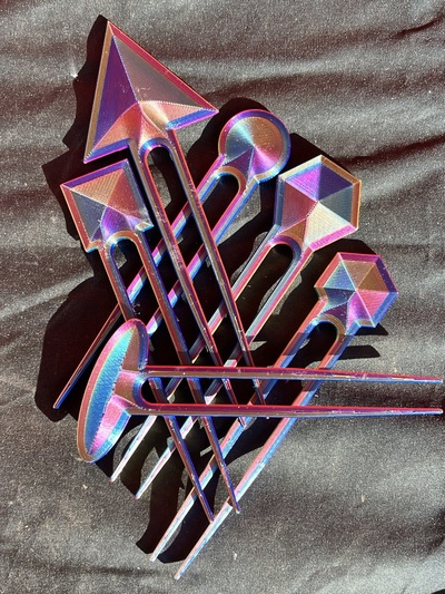 hair sticks basic geometric shapes by yahbluez fashion models 3d print model - Mito3D