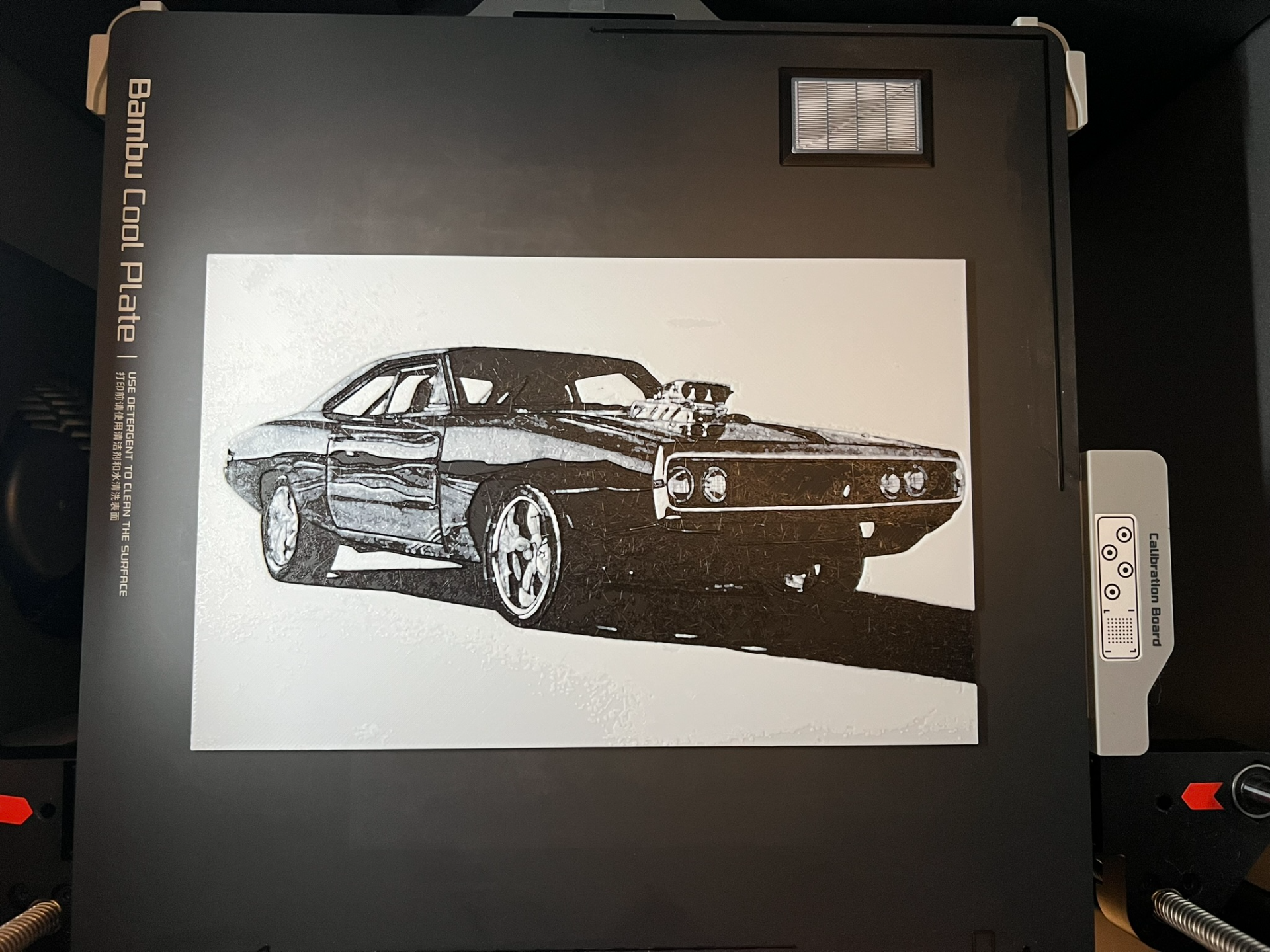 dodge challenger rt fast furios hueforge by salvi-fibra art 2d hue forge fastandfurious 3D print model - Mito3D