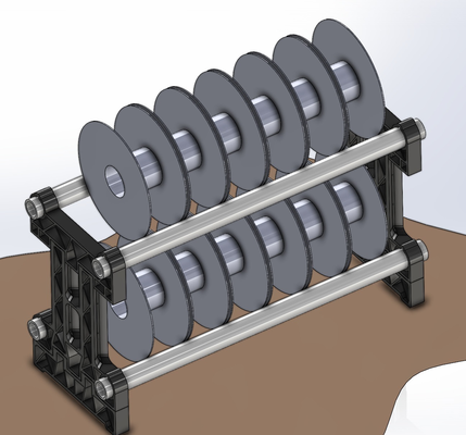 carretel prateleira by denwagg 3d impressora acessórios armazenamento carretéis modular filamento 3d print model - Mito3D