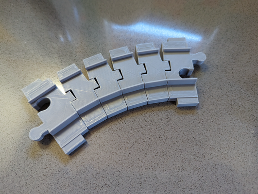 lego duplo train track flexible remixed by tsubus toys & games traintrack 3d print model - Mito3D