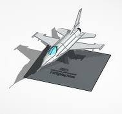 f 16 combatiente jet by 49prodino arte esculturas caza reacción topgun frio millar prodino navidad navidad presente 3d print model - Mito3D