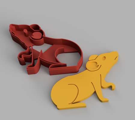 rata galleta cortador by arctic23 casa festividades cortadores cookiescutter galletas 3d print model - Mito3D