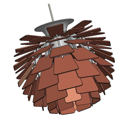 trifólio luminária by r n laurito casa decoração luz pingente pendente lampada pendurada alta 3d print model - Mito3D