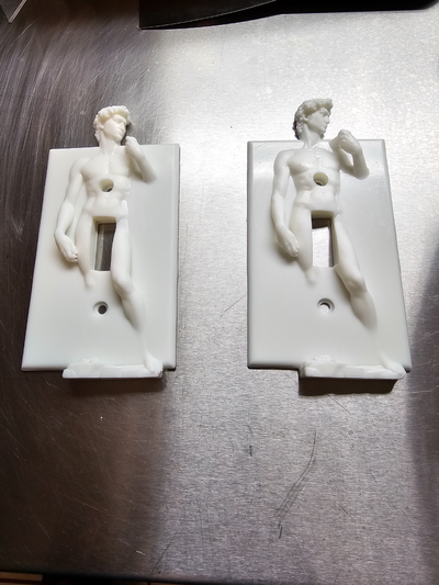 lumière commutateur assiette by n3rd solutions ménage décor david michelangelo gag cadeau 3d print model - Mito3D