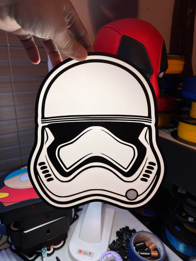 stormtrooper helmet led lamp by codyinbody3 toys & games characters star wars movie lucas arts dark imperial shocktrooper clone empire light lightbox 3d print model - Mito3D