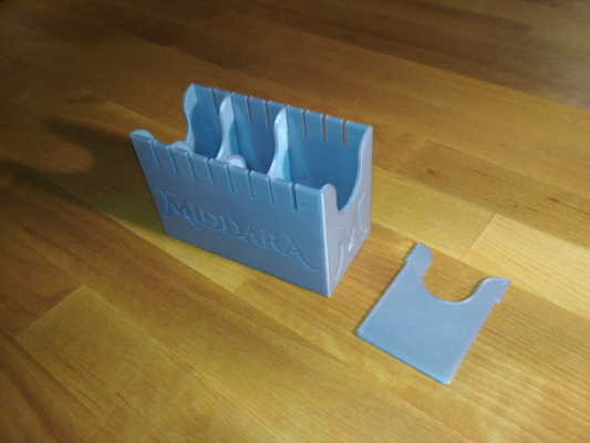 middara spiel karte box by chrisu02 spielzeuge spiele tafel kickstarter halter unterstützung tischplatte 3d print model - Mito3D