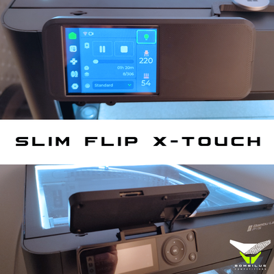 xtouch flip screen slim by bombilus 3d printer accessories p1s case compact design esp32 p1p cover 3d print model - Mito3D