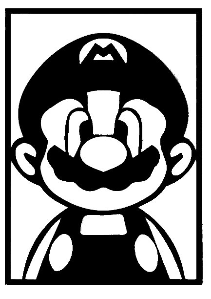 cuadro aliviar mario hermanos by worldcat3d arte 2d vector nintendo súper 3D print model - Mito3D