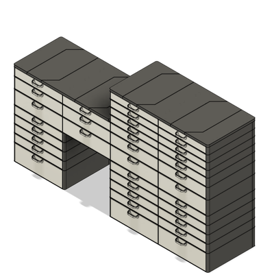 modulaire grille système grillefinity tiroirs aperçu by graffxp outils organisateurs tiroir extensible 3d print model - Mito3D