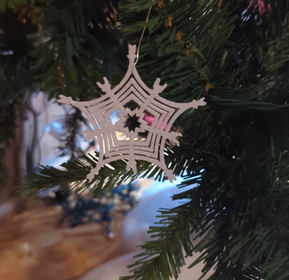 snowflake ornament - 4 by leonking household decor ornaments christmas christmasornaments 3d print model - Mito3D