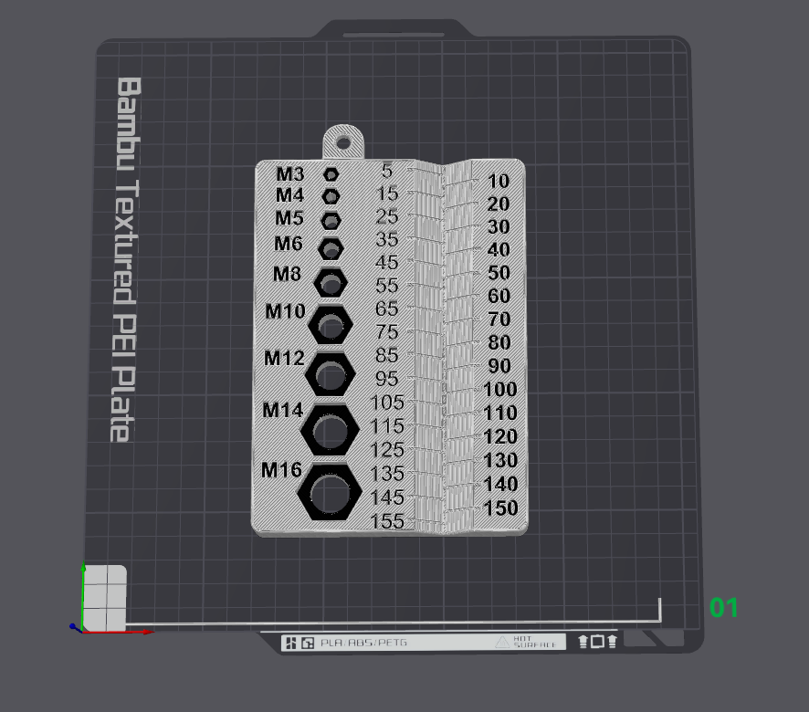 nut & bolt sorting tool m3-m16 by madtrap tools hand nuts bolts sorter screws 3D print model - Mito3D