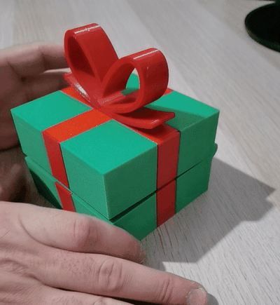 weihnachten geschenkbox klappbar deckel by articat haushalt feierlichkeiten flip box geschenk festlich santa fröhlich funktional printinplace 3d print model - Mito3D