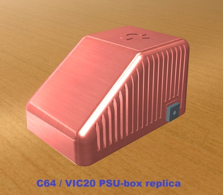 commodore 64 vic 20 psu case réplique by manteau loisir diy électronique 8 bit 80s boîte pain c64 cas gaine commodore64 rétro rétrocutage vic20 3d print model - Mito3D