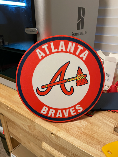 atlanta braves light box by papaw3dprintfun art signs & logos sports baseball 3d print model - Mito3D