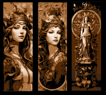 conjunto of 3 marcadores representando zodíaco firmar diosa virgo forja sombreros by recuerdos mclanes arte 2d tarot griego marcador libro marca pagina página 3d print model - Mito3D